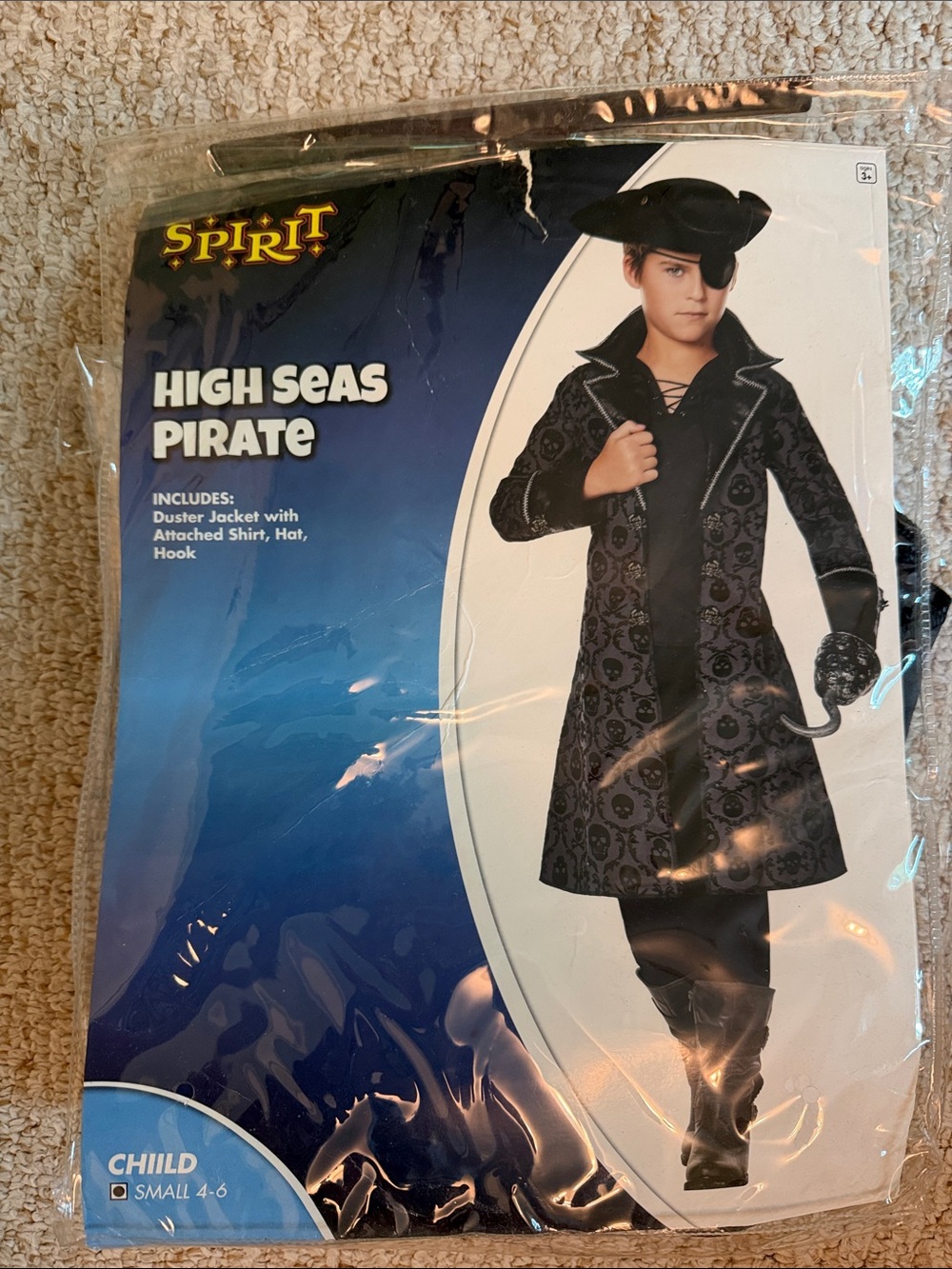 Spirit Child’s High Seas Pirate Halloween /Imaginative Play/ Theater Costume NEW